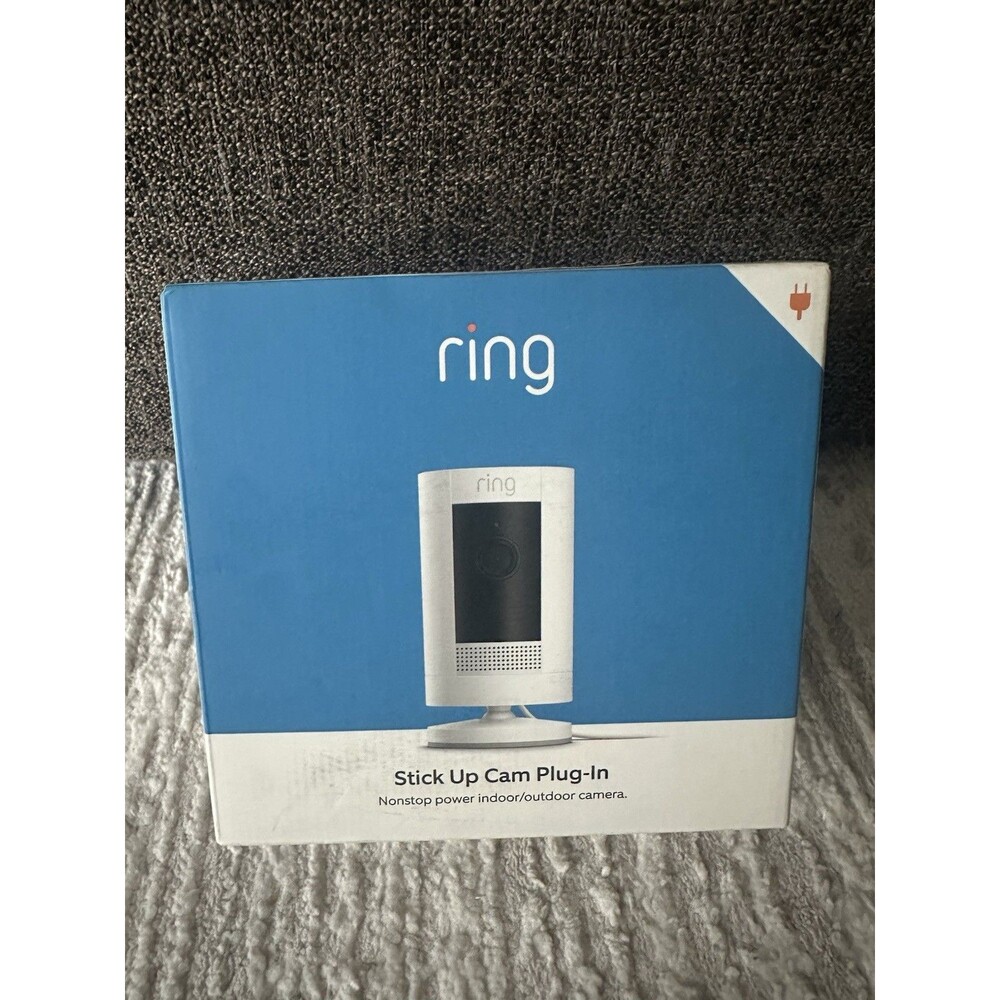 Ring Stick Up Cam Plug-In Indoor/Outdoor 1080p Wired Security Camera